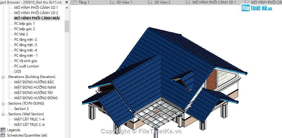 mẫu biệt thự 2 tầng revit,file revit biệt thự 2 tầng,bản vẽ revit biệt thự 2 tầng,file revit biệt thự,Revit Biệt thự 2  tầng